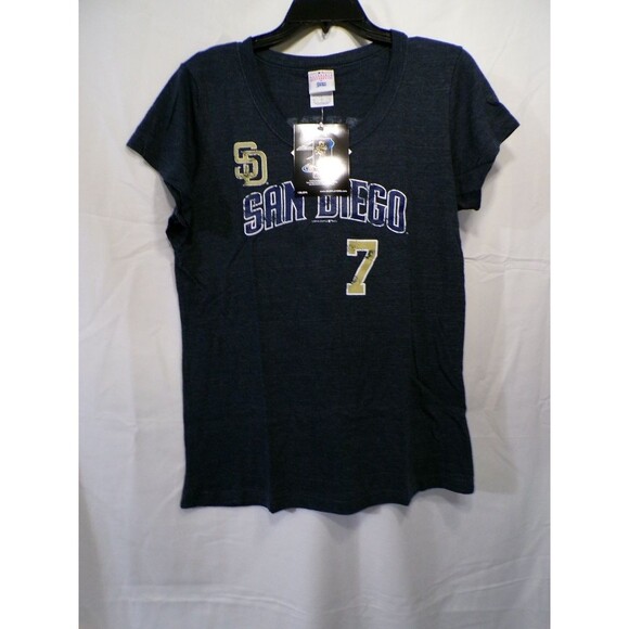 Unbranded Tops - Women's San Diego Padres V Neck T Shirt XL Navy Headley 7